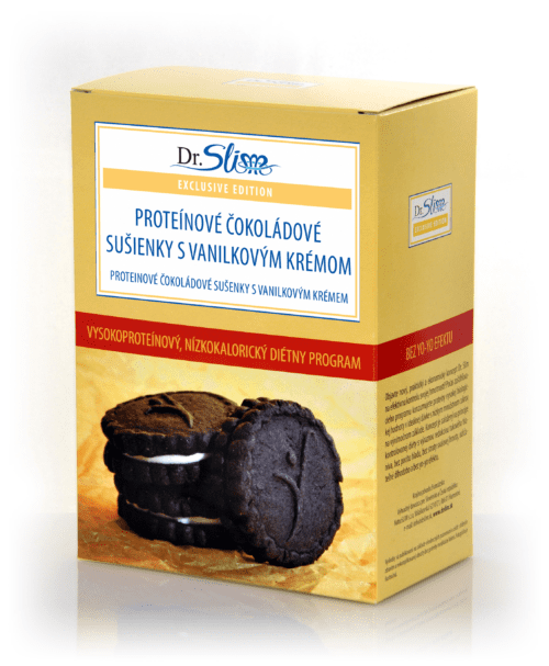 Proteínové čokoládové sušienky s vanilkovým krémom
