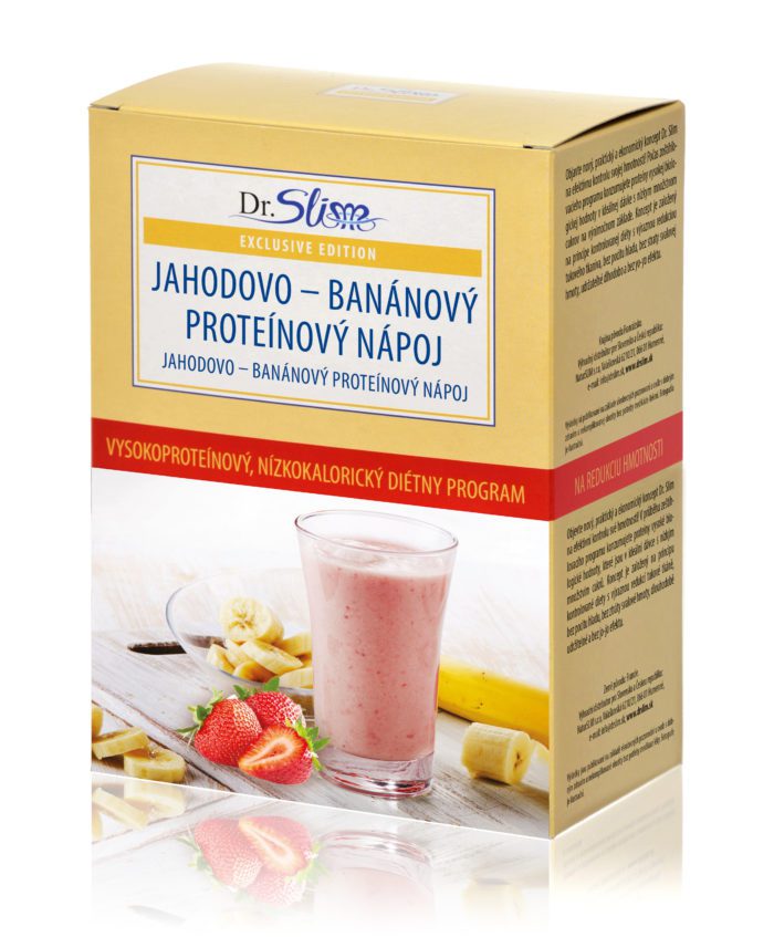 Jahodovo-banánový proteínový nápoj