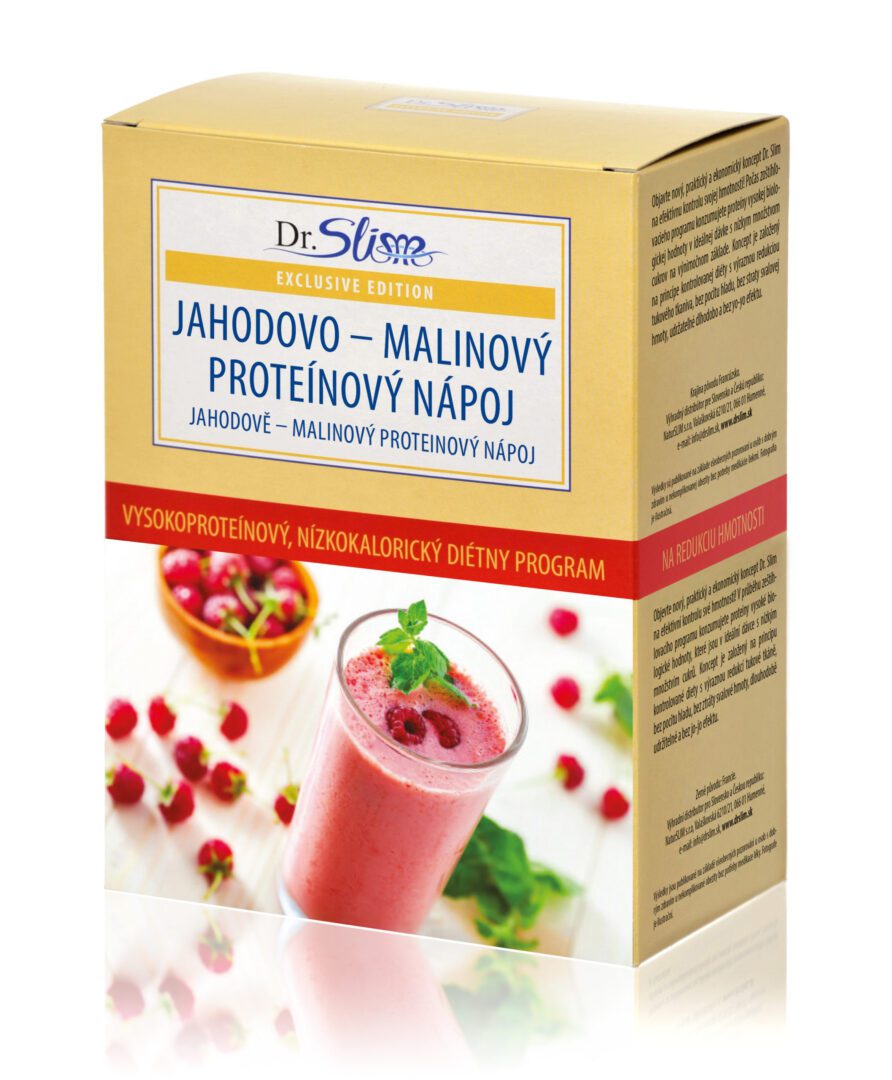 Jahodovo-malinový proteínový nápoj
