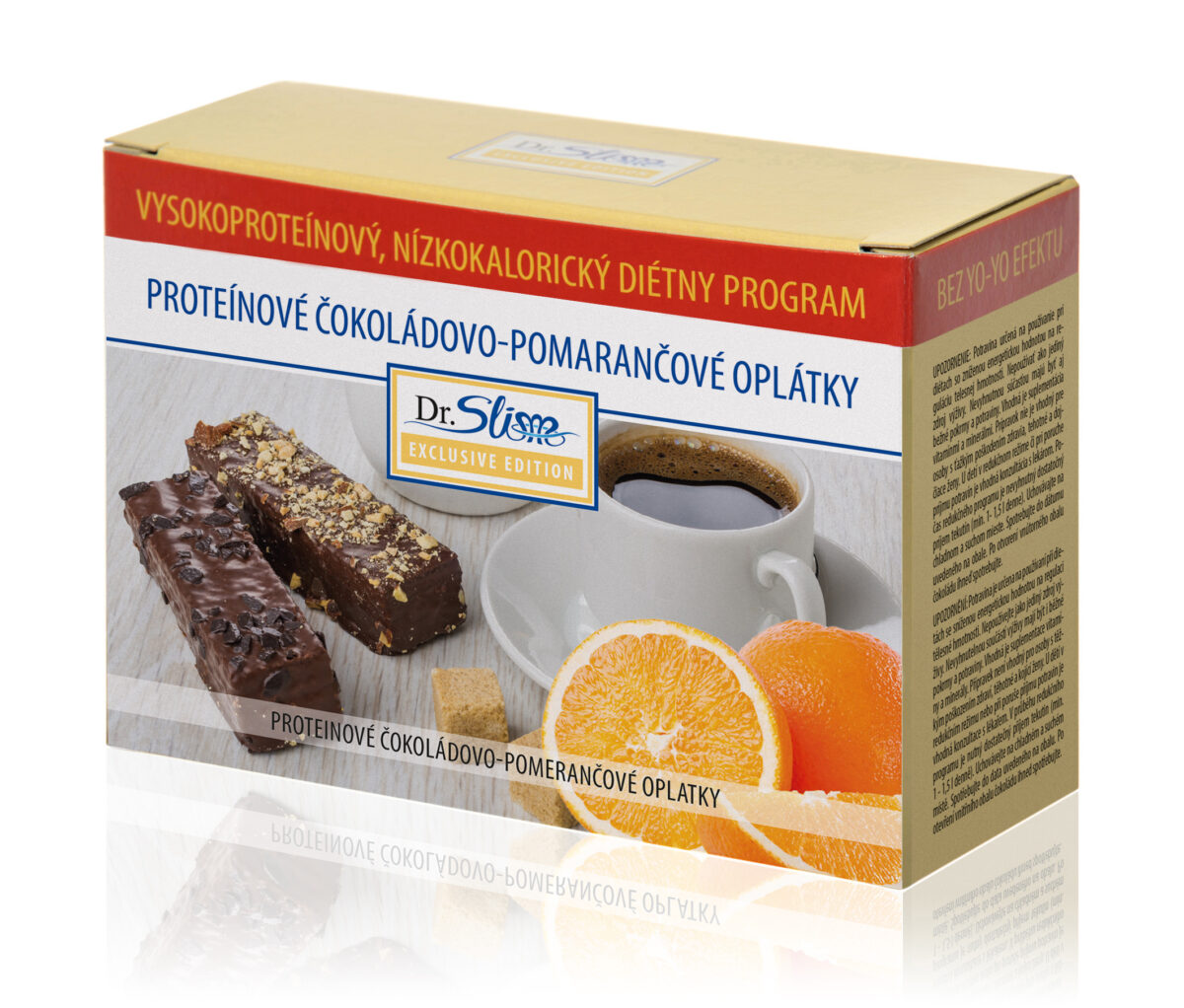 Proteínové čokoládovo-pomarančové oplátky