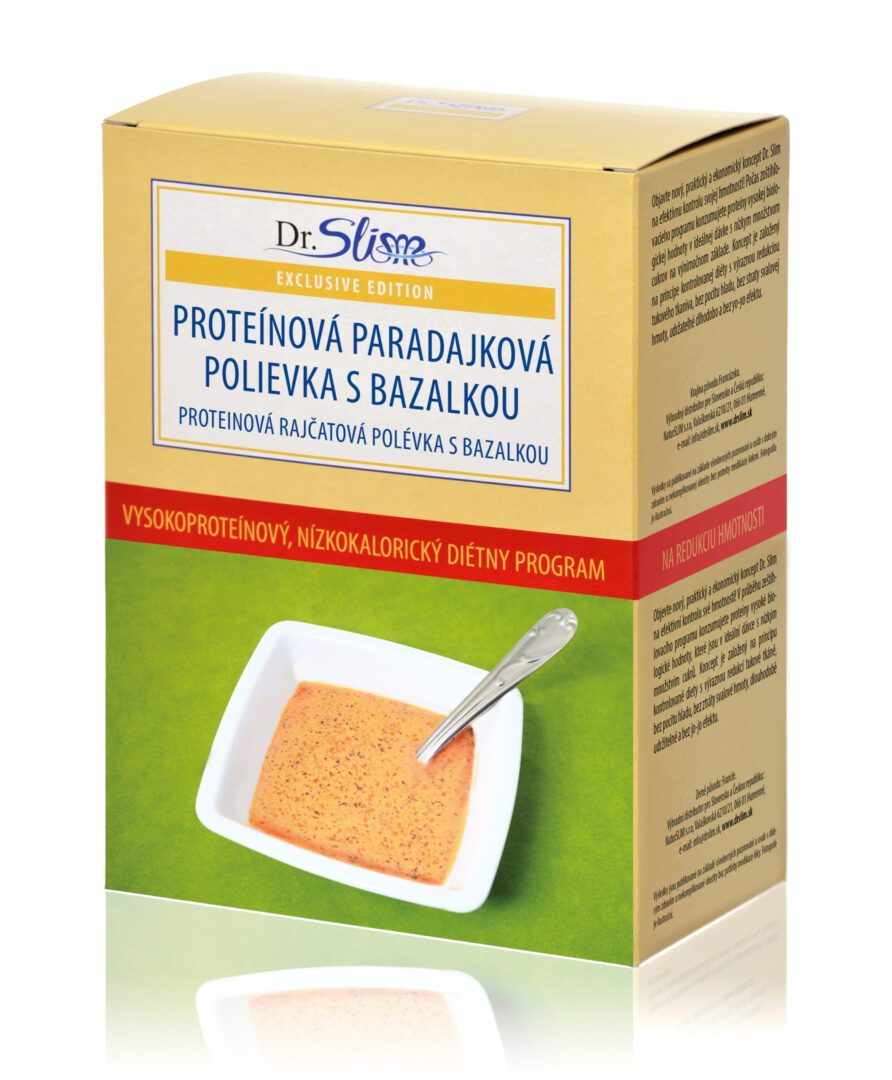 Proteínová paradajková polievka s bazalkou