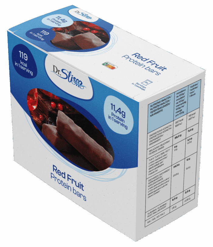 Proteínové tyčinky s červeným ovocím