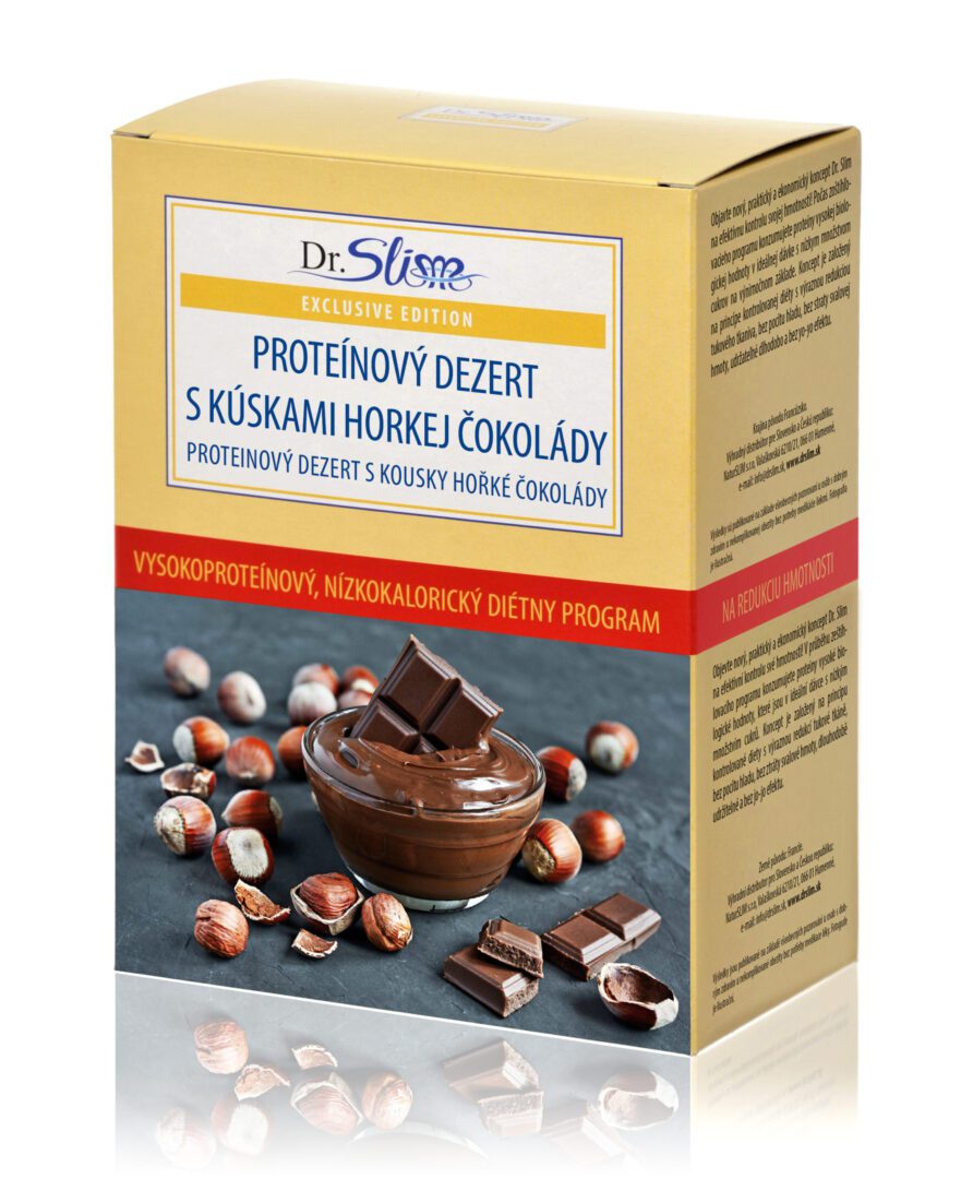 Proteínový dezert s kúskami horkej čokolády