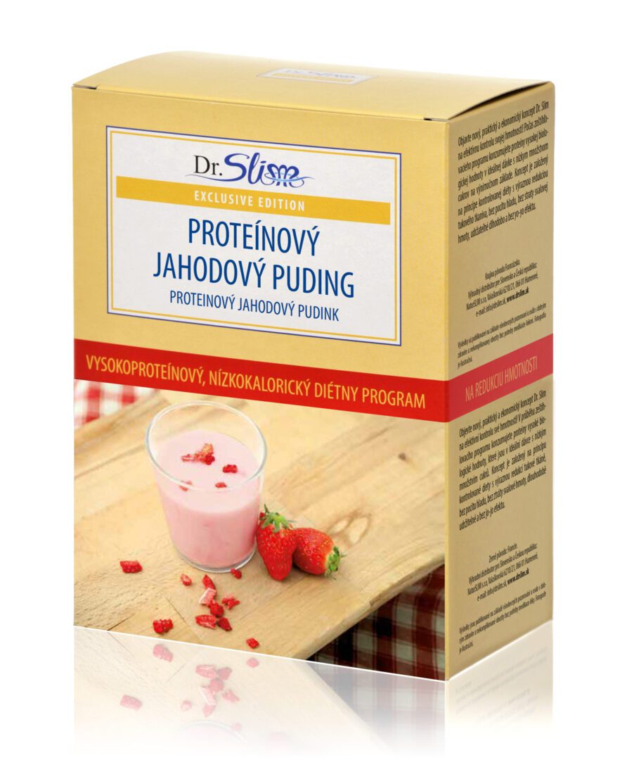 Proteínový jahodový puding