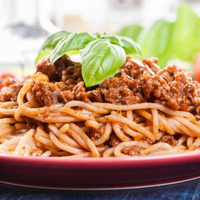 Proteínové cestoviny Bolognese