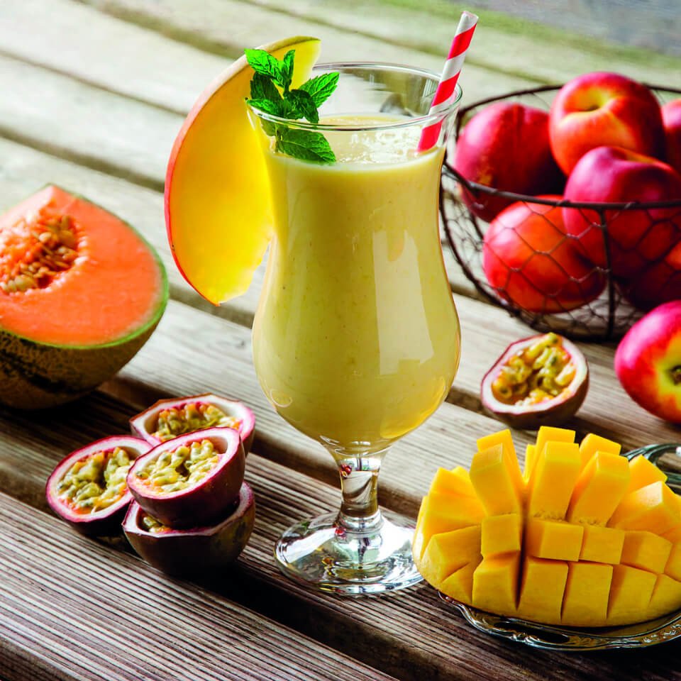 Proteínový nápoj broskyňa-mango s kolagénom