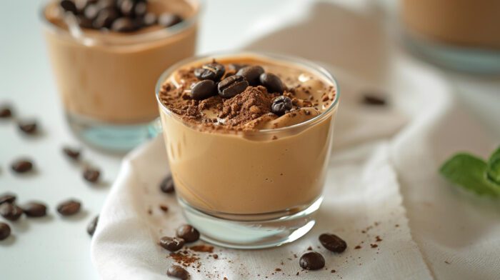 Proteínový kávový puding