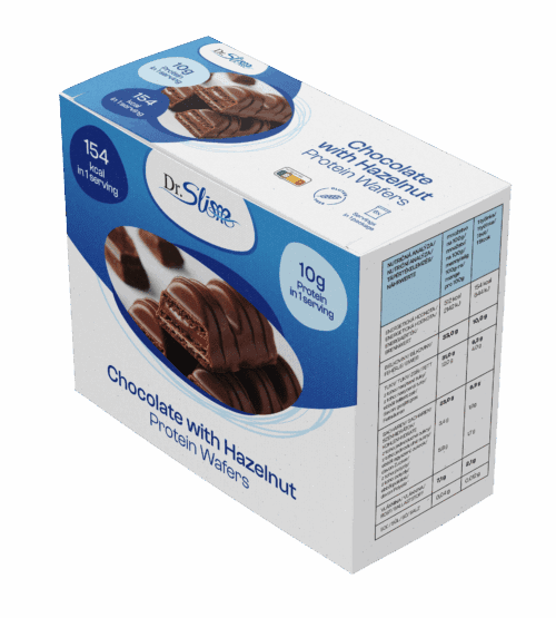 Čokoládové oblátky s lieskovým proteínovým krémom