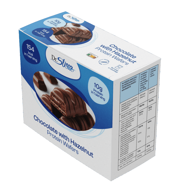 Čokoládové oblátky s lieskovým proteínovým krémom