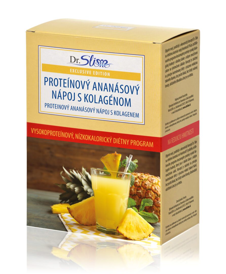 Proteínový ananásový nápoj s kolagénom