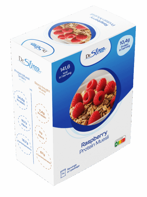 Proteinové müsli s malinami
