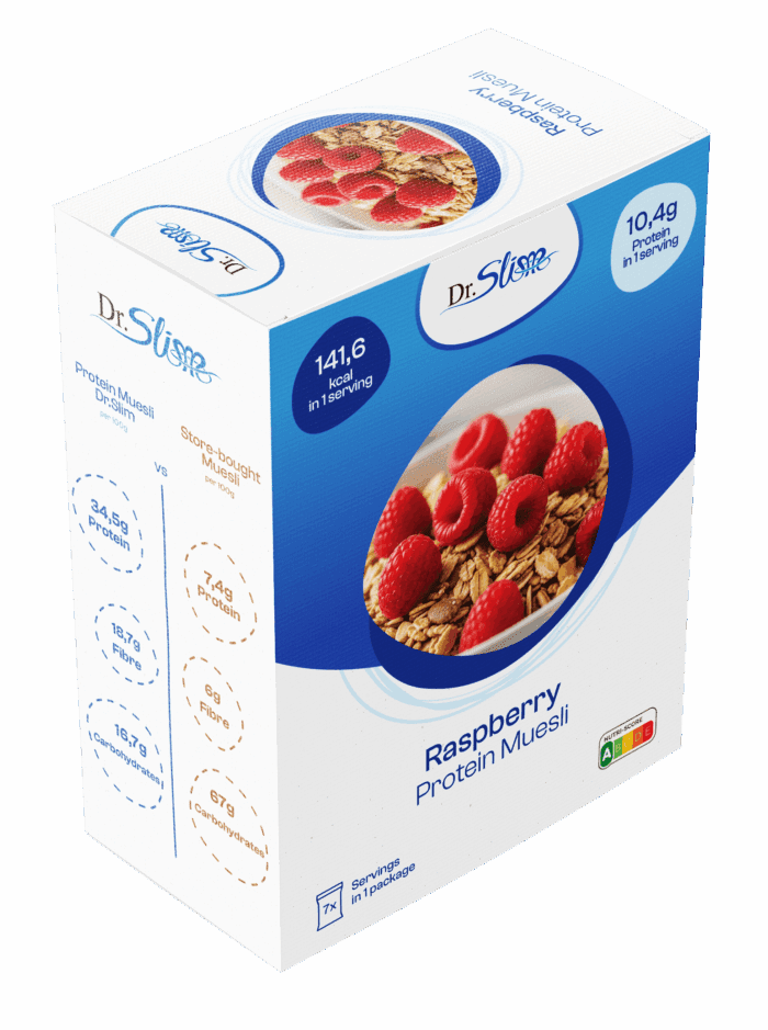 Proteinové müsli s malinami