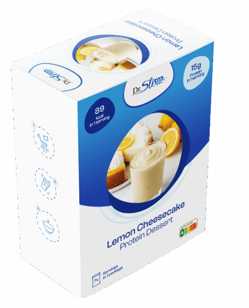 ⁠Proteínový dezert s príchuťou citrónový cheesecake