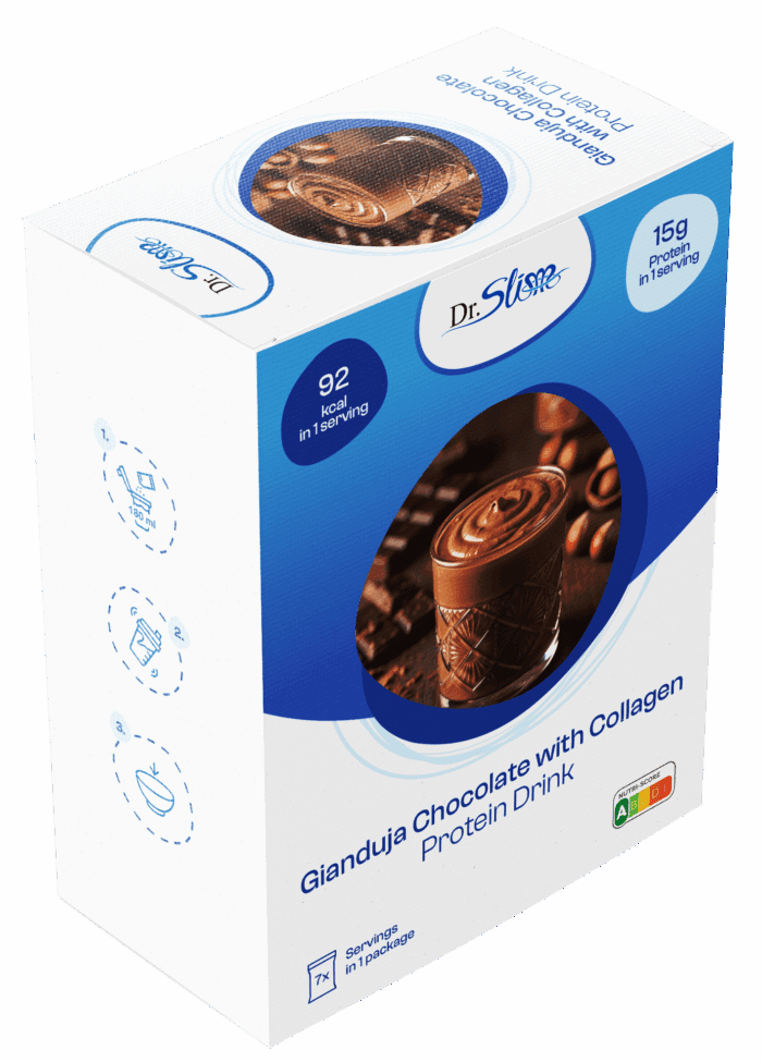 ⁠Proteínový kolagénový nápoj s príchuťou gianduja čokoláda