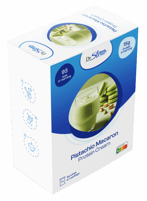 ⁠⁠Proteínový krém s príchuťou pistáciovej makrónky