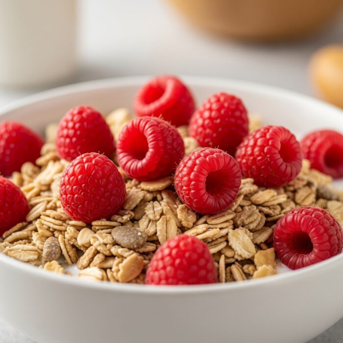 Proteinové müsli s malinami