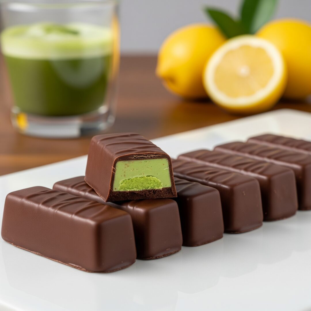 Proteínové tyčinky matcha citrón Proteínové tyčinky matcha citrón